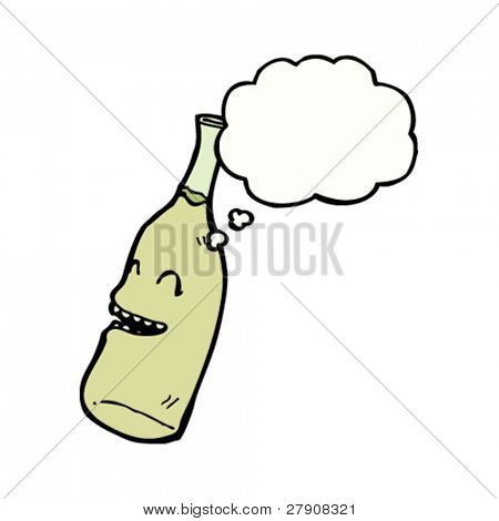 šťastný karikatura vinná sada