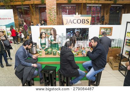 Baku, Azerbaijan, 12 January 2019: Coffee And Tea Festival In Baku, Barmen Competition