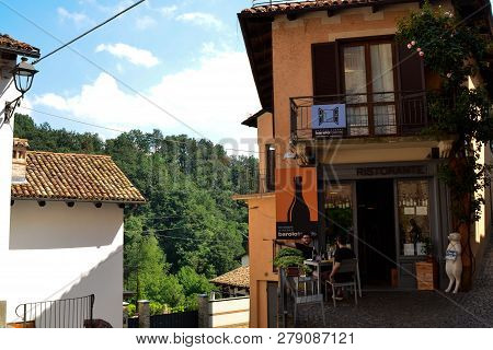 Barolo, Province Of Cuneo, Piedmont, Italy. July 2018. The Alleys Of The Old Town.