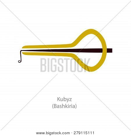 Kubuz. Musical Instrument From Bashkiria. Vector Flat Illustration