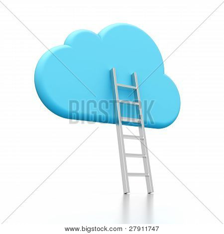 Moln ikonen och stege