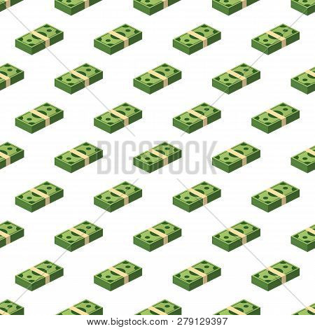Various Money Bills Dollar Cash Paper Bank Notes Vector Set. Money Cash Heap. Vector Stock Illustrat