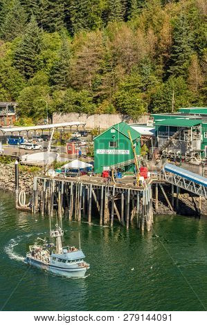 September 14, 2018 - Juneau, Alaska: Alaskan Commercial Fishing Departing Harbor