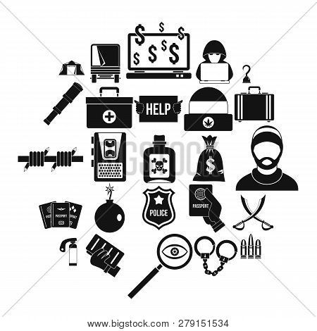 Misconduct Icons Set. Simple Set Of 25 Misconduct Vector Icons For Web Isolated On White Background