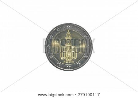 Commemorative 2 Euro Coin Of Germany Issued In 2015, Dedicated To Paulskirche In Frankfurt Am Main  