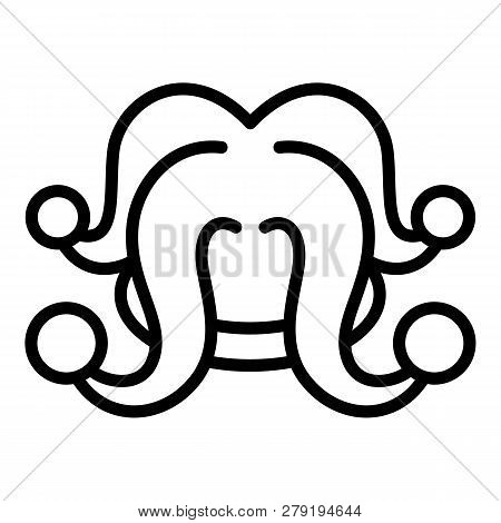 Comedy Jester Hat Icon. Outline Comedy Jester Hat Vector Icon For Web Design Isolated On White Backg