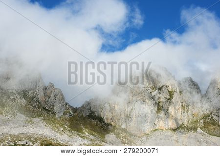 Peaks in Oza Valley, Pyrenees, Spain.