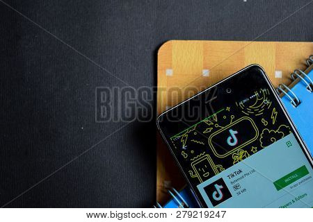 Bekasi, West Java, Indonesia. January 18, 2019 : Tiktok Dev App On Smartphone Screen. Tiktok Is A Fr