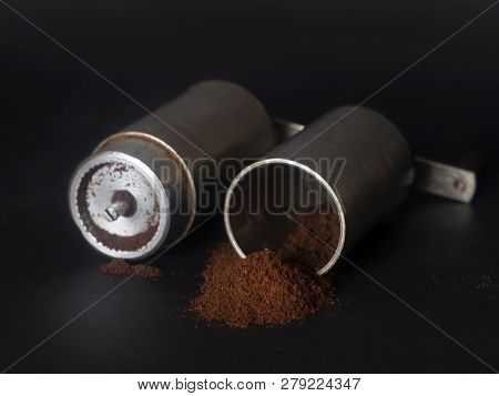 Moka Coffee Makers. Coffee Grinder And Coffee