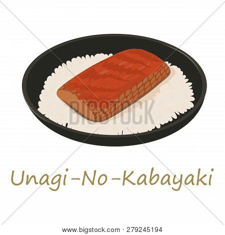 Unagi Kabayaki Icon. Cartoon Illustration Of Unagi Kabayaki Icon For Web Isolated On White Backgroun