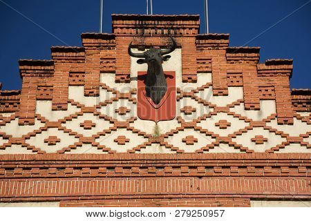 Bulring Detail With Several Colours, Blue Sky And Sunlight