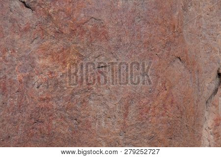 Prehistoric Paintings On Rock Known As Petroglyphs In The Municipality Of Facatativa In Colombia