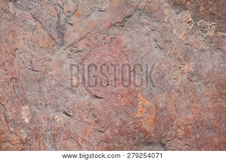 Prehistoric Paintings On Rock Known As Petroglyphs In The Municipality Of Facatativa In Colombia