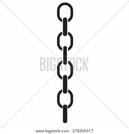 Chains Icon On White Background. Flat Style. Chains Icon For Your Web Site Design, Logo, App, Ui. Ab