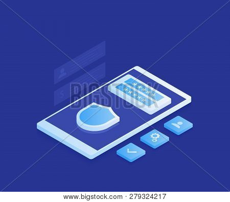 Concept Personal Data Protection. Cyber Security And Privacy. Traffic Encryption, Vpn, Privacy Prote