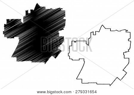 Santa Ana City (united States Cities, United States Of America, Usa City) Map Vector Illustration, S