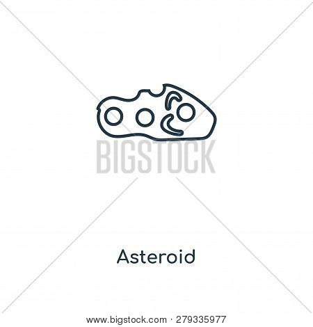 Asteroid Icon In Trendy Design Style. Asteroid Icon Isolated On White Background. Asteroid Vector Ic