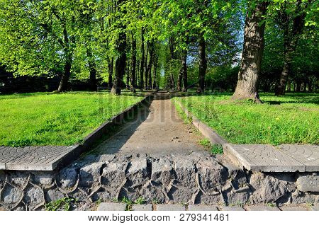 Kant Island, Formerly Knaiphof Island, On A Sunny Summer Day. Favorite Place Of Rest Of Townspeople.