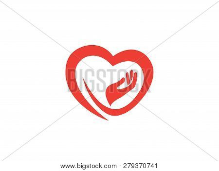 Mom Heart Care With Hand Caring Inside