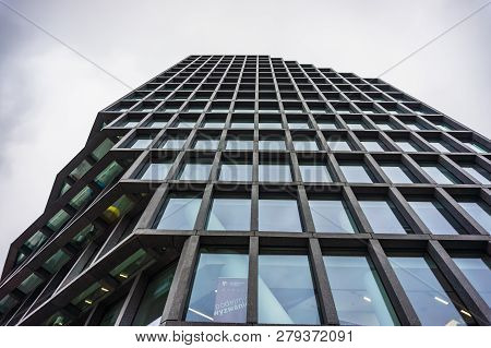 Poznan, Poland - November 16, 2018: Modern Baltyk Office Building On The Roosevelta Street In The Ci