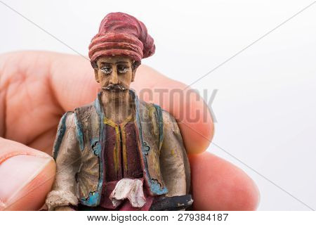 Ottoman Man Figure In Tradational Clothes In The View