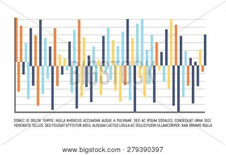 Infographic With Explanatory Text, Data Numbers And Scheme Vector. Diagram With Falling And Increasi