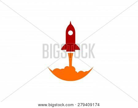 Launch Of A Rocket Left Heavy Dust Logo Design