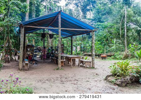 Madidi, Bolivia - May 7, 2105: Jungle Camp For Tourists In Madidi National Park, Bolivia