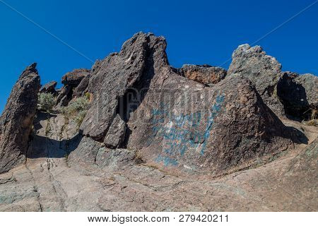 Rugged Rocks At Horca Del Inca, Ancient Astronomical Observatory In Copacabana, Bolivia.