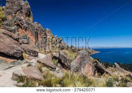Rugged Rocks At Horca Del Inca, Ancient Astronomical Observatory In Copacabana, Bolivia.