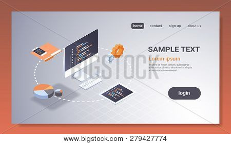 Software Web Site Design Development Concept Programming Language Program Code Big Data Processing O