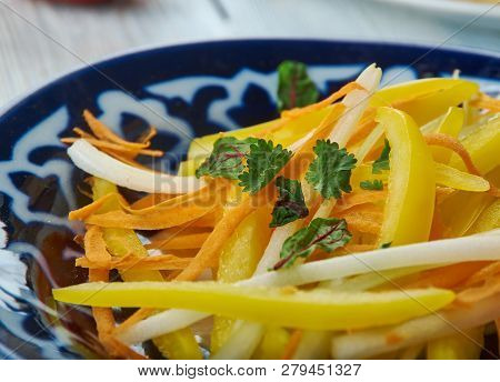 Shalgam Salad,  Kazakh Salad Of Radish, Kazakh, Cuisine, Traditional Assorted Dishes  Kazakhstan, To