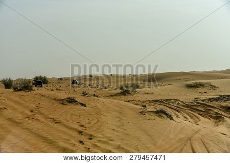 Pink Rock, Sharjah Desert Area, One Of The Most Visited Places For Off-roading, Dune Bashing And Adv