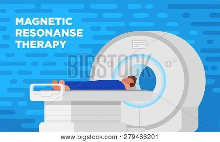 Color Illustration Of Magnetic Resonance Imaging Scanner
