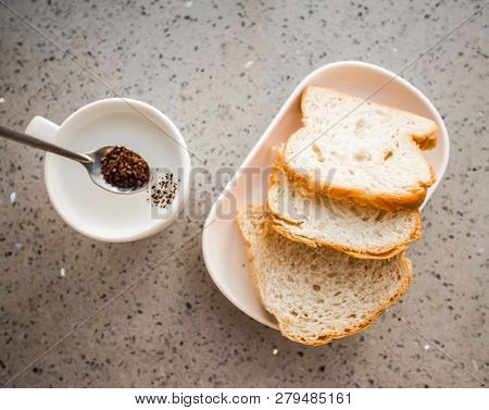 Image Of Bread And Coffee Nice Shot