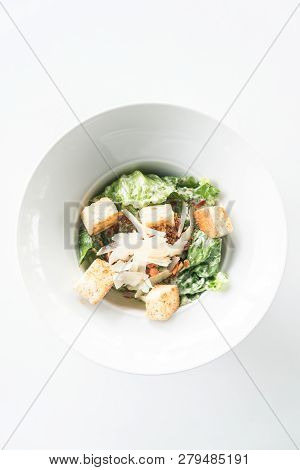 Caesar Salad Healthy Food Style - Selective Focus Point