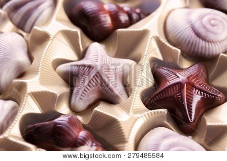 Image Of Chocolate Candies In A Gift Box