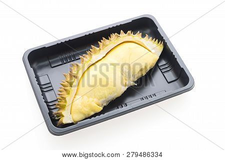Image Of Durian Fruit Isolated On White Background