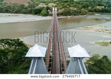 Puente De Occidente Western Bridge In Santa Fe De Antioquia, Colombia