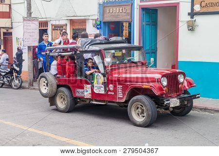 Filandia, Colombia - September 7, 2015: Jeeps Are An Important Part Of Rural Transportation In Colom
