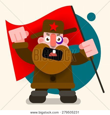 The Old Man In The Russian National Costume.