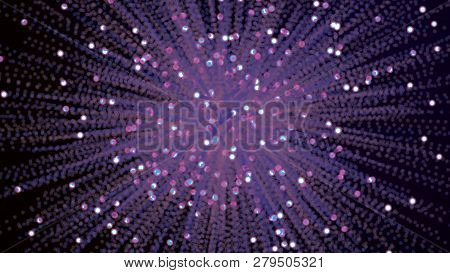 Abstract Speed Background. Centric Motion Of Star Trails. 3d Rendering. Starburst Dynamic Lines Or R