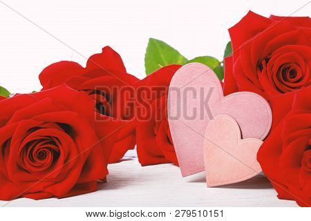 Valentines Day Concept Theme With Red Roses