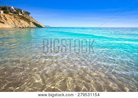 Campello of Alicante Cala Lanuza beach in Spain at Costa Blanca