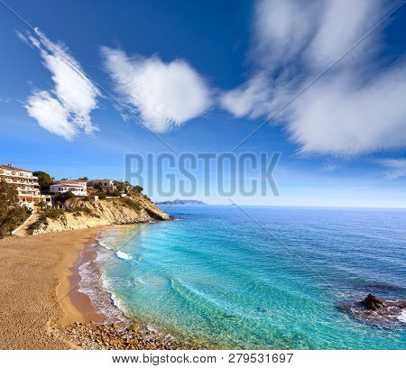 Campello of Alicante Cala Lanuza beach in Spain at Costa Blanca