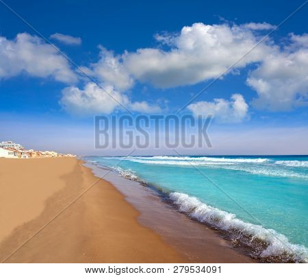 Guardamar del Segura Centre beach in Alicante of Spain at Costa Blanca