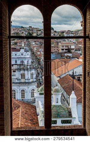 City View From New Cathedral Catedral De La Inmaculada Concepcion , Cuenca, Ecuador