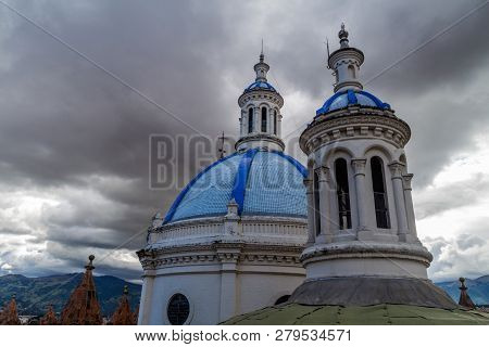 Cupola Of New Cathedral Catedral De La Inmaculada Concepcion , Cuenca, Ecuador