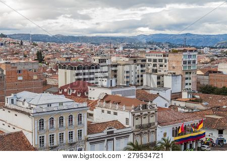 Cuenca, Ecuador - June 17, 2015 Aerial View Of Cuenca Ecuador