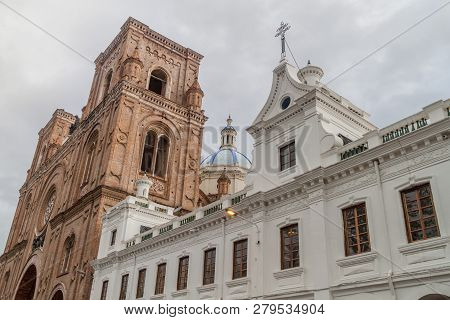 New Cathedral Catedral De La Inmaculada Concepcion In Cuenca, Ecuador